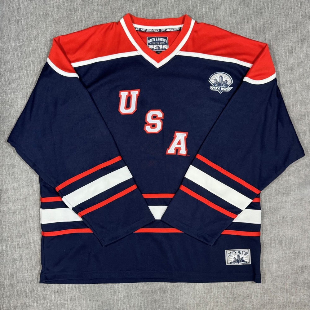 USA Hockey 1776 Jersey Mens XXL Steve & Barry's‎ Team USA Olympic